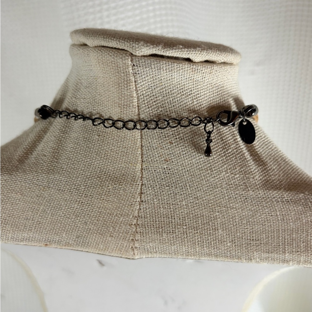 Lia Sophia Brown Beaded Mother of Pearl Pendant Necklace - Picture 5 of 6